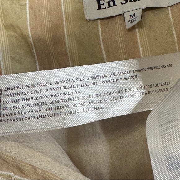 En Saison Blush Stripe Wide Leg Pants | Lightweight Trousers M - Picture 6 of 7